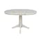 International Concepts Round 36 in Rd Top Pedestal Table, 12 in Leaf, 28.9 inH, Dining Height, Unfinished, 36 W, 48 L K-36RXT-27B - alternate 8